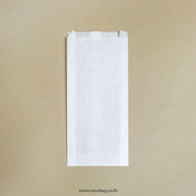 ถุงซองกระดาษขาวยาวมีข้างกันมันซึม