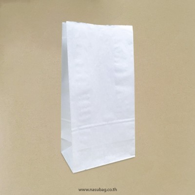 ถุงกระดาษขาวเงาใส่ขนม XL