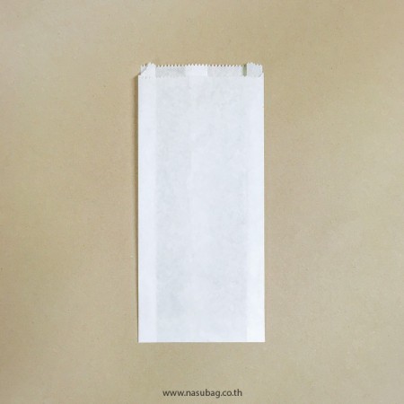 ถุงซองกระดาษขาวยาวมีข้างกันมันซึม