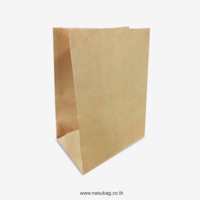 Striped Brown Paper Bag