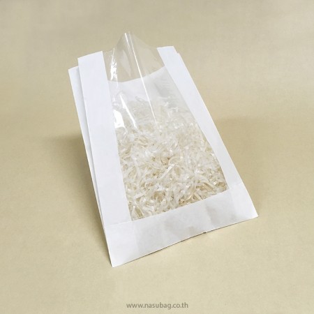 White Window Flat Paper Bag