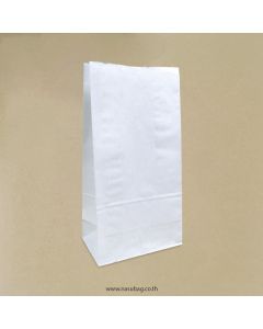 ถุงกระดาษขาวเงาใส่ขนม XL