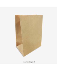 Striped Brown Paper Bag